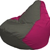 Кресло-мешок Flagman Груша Макси Г2.1-371 (тёмно-серый/фуксия)