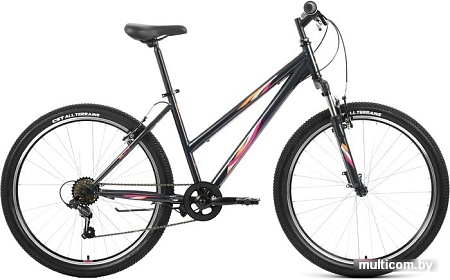 Велосипед Forward Iris 26 1.0 2022 (темно-серый/розовый)