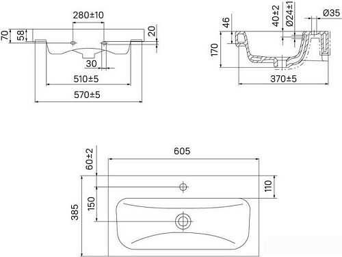 Умывальник IDDIS Optima Home 3506000i28