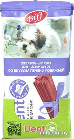 Лакомство для собак TiTBiT Dent Жевательный снек со вкусом говяжьей печени 40 г