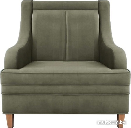 Интерьерное кресло Brioli Луи (велюр, B10 серо-коричневый/светлые ножки)