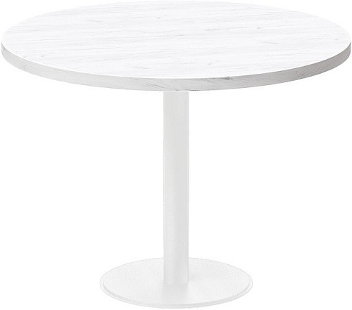 Кухонный стол Millwood Хельсинки Л18 D90 (белый/металл белый)