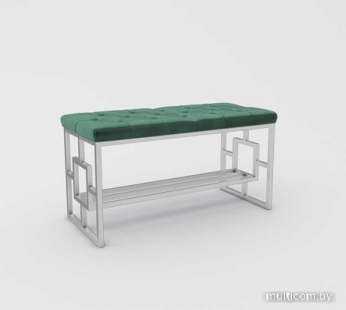 Банкетка Hype Mebel Квадро Люкс (белый/зеленый)