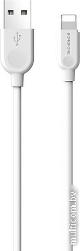 Кабель Borofone BX14 USB Type-A - Lightning (2 м, белый)