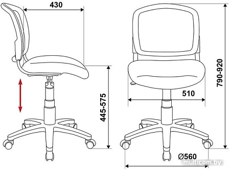 Кресло Бюрократ CH-W296NX/26-24 (голубой)