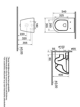 Унитаз подвесной Vitra Mia Round 7510B003-0075+801-003-019