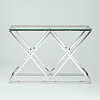 Консольный стол Stool Group Инсигния 115x30 ECST-026 (прозрачное стекло/сталь серебристый)