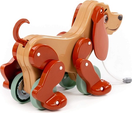 Игрушка-каталка Полесье Собака Боби 48718 (бежевый/коричневый)