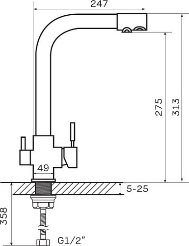 Смеситель Zerix LR4055K-3 ZX0662 (бежевый матовый)