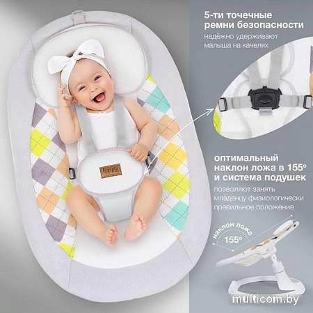 Шезлонг Nuovita Attento А1 (молочный/белый)