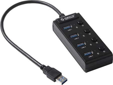 USB-хаб Orico W9PH4-BK [OR0112]