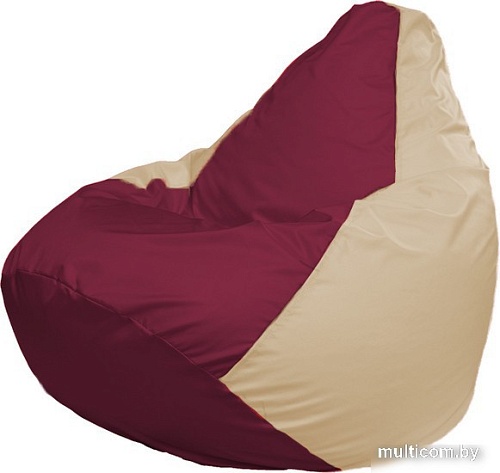 Кресло-мешок Flagman Груша Макси Г2.1-304 (бордовый/светло-бежевый)