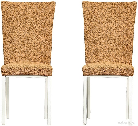 Чехол для стула Софатэкс КПС-12 Венеция без оборки (2 шт, кофе с молоком)