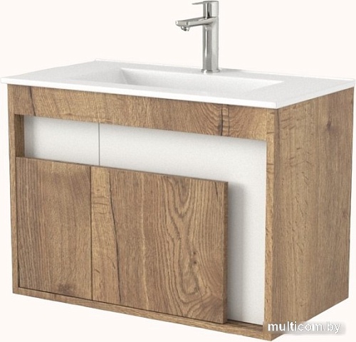 Дабер Тумба под умывальник 016 WeltWasser Deilbach 7517-70 Т16.7W.0.21 (дуб галифакс/белый)