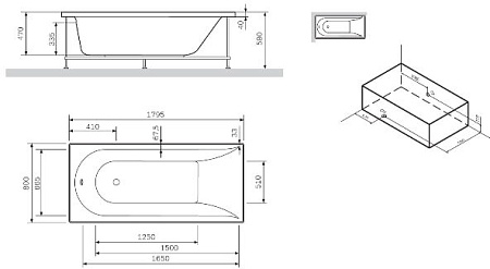 Ванна AM.PM Spirit W72A-180-080W-A2