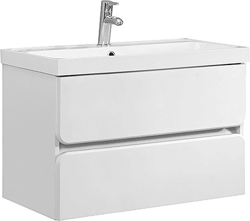 Belux Тумба под умывальник Бостон НП 80-02 (1, белый глянец)