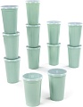 Набор стаканов для воды и напитков Полесье 74062 (12 шт, бледно-оливковый)