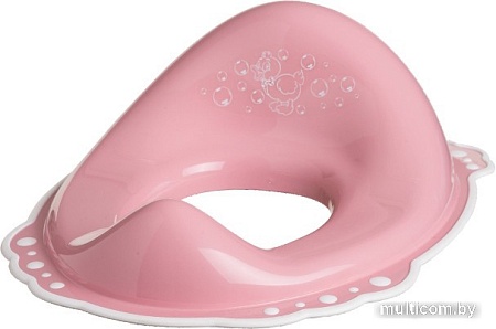 Детская накладка на унитаз Maltex Утенок 7248 (темно-розовый/белый)