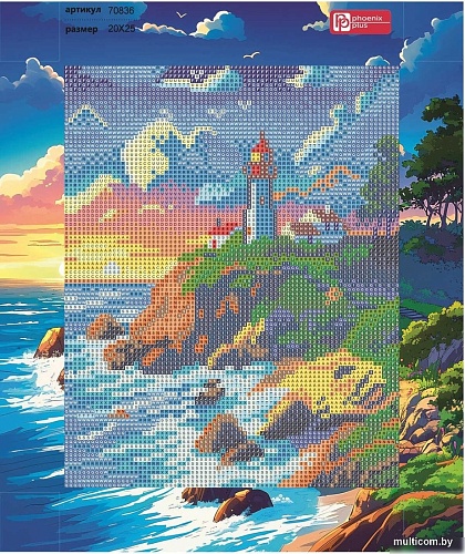 Алмазная мозаика Феникс+ Маяк 70836
