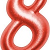 Свеча для торта Мультидом Овал Цифра 8 МС5-38 (красный)
