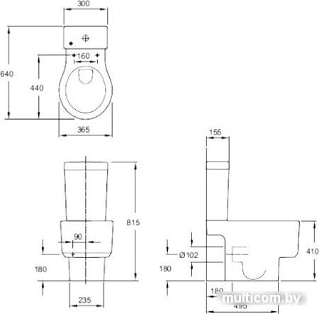 Унитаз Jacob Delafon Patio 65x36 [UJD102]