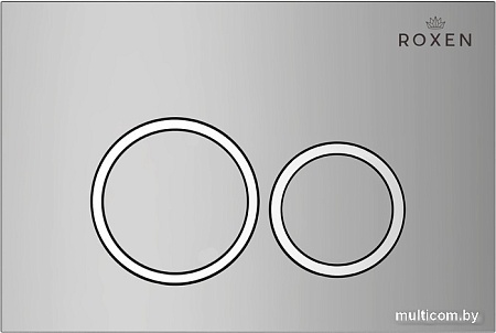 Унитаз подвесной Roxen Porto One Rimless 6 в 1 StounFix Slim 516917 (кнопка: хром)