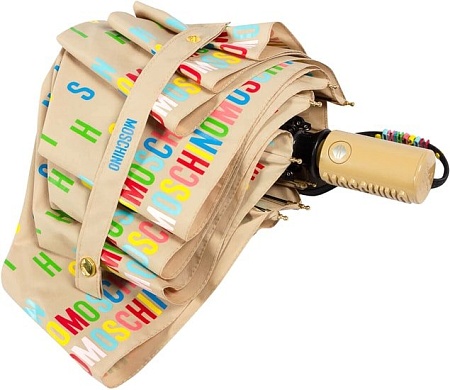 Зонт Moschino 8017-OCD Letters Dark Beige
