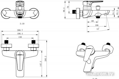 Смеситель Bravat Arden F6351385CP-01-RUS