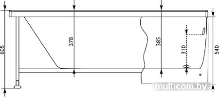 Ванна Aquanet Roma 170x70