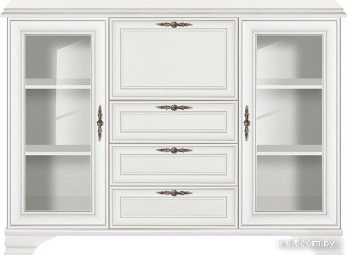 Тумба Black Red White Kentaki S320-KOM2W3S1B (белый/белый)