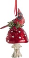 Елочная игрушка Kurt S. Adler Кардинал на мухоморе D3929