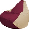 Кресло-мешок Flagman Груша Макси Г2.1-304 (бордовый/светло-бежевый)