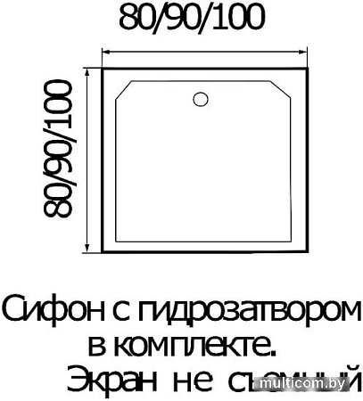 Душевой поддон River Wemor 100/14 S