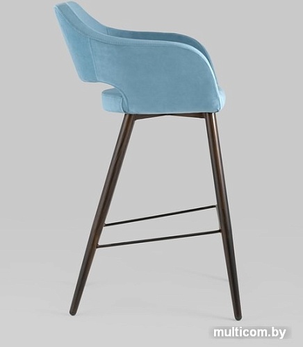 Стул с подлокотниками Stool Group Саймон велюр барный (пыльно-голубой)
