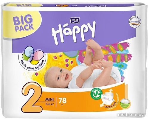 Подгузники Bella Happy Mini 2 78 шт.