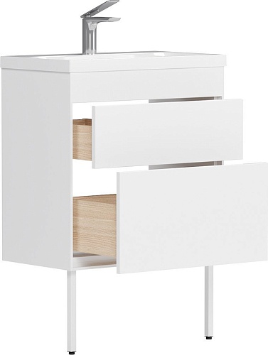 Belux Тумба под умывальник Порто Н 60-02 (1, белый глянцевый)