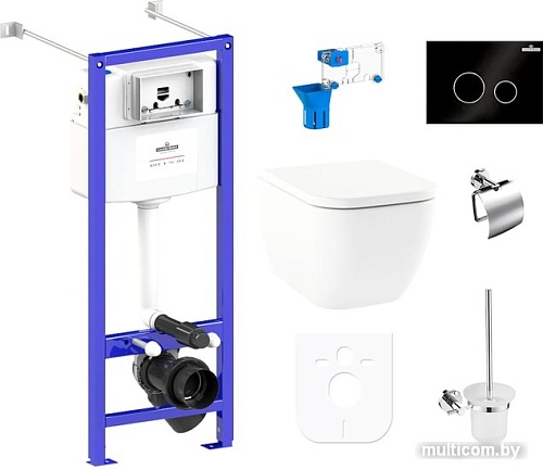 Унитаз Lavinia Boho Relfix One Rimless 9 в 1 97020144 (черное стекло)