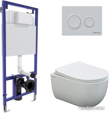 Унитаз Berges Wasserhaus Ventas Rimless 043239 (с сиденьем)