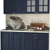 Готовая кухня Интерлиния Мила Деко 1.7А (индиго/индиго/опал светлый)
