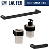 Набор аксессуаров для ванной Lauter 21TS3019 + 21TS3021 + 21TS3013 + 21TS3006 (Matt Black, 4 предмета)
