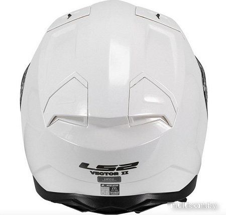 Мотошлем LS2 FF811 Vector Ii Solid (M, белый глянцевый)