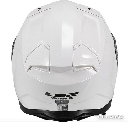 Мотошлем LS2 FF811 Vector Ii Solid (M, белый глянцевый)