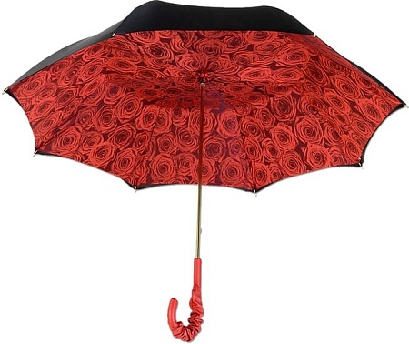 Зонт Pasotti Nero Rosa Rosso Pelle