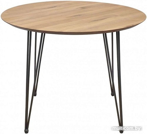 Кухонный стол ОКА Демавенд 100x74 (дуб натуральный/черный)