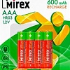 Аккумуляторы Mirex AAA 600mAh 4 шт HR03-06-E4
