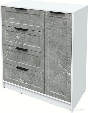 Тумба Интерлиния Концепт Тренд КТ-Т90 (белый платинум/керамика)