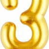 Свеча для торта Meshu Цифра 3 MS_59938 (золото)