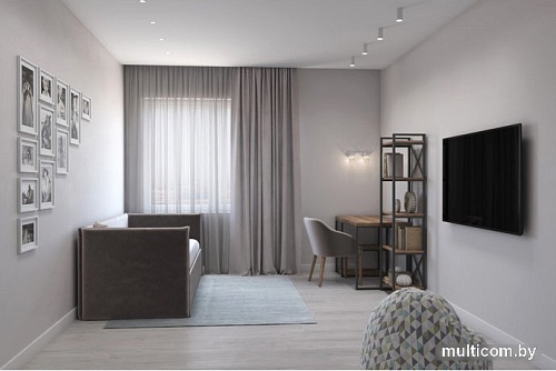 Стеллаж Hype Mebel Стандарт 50x200 (черный/дуб галифакс олово)