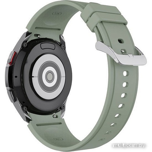 Ремешок Rumi Classic силиконовый для Samsung Galaxy Watch4/5 (20 мм, шалфейно-зеленый)