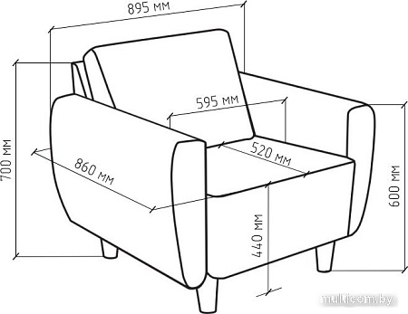Интерьерное кресло Mio Tesoro Тулисия (Flamingo)